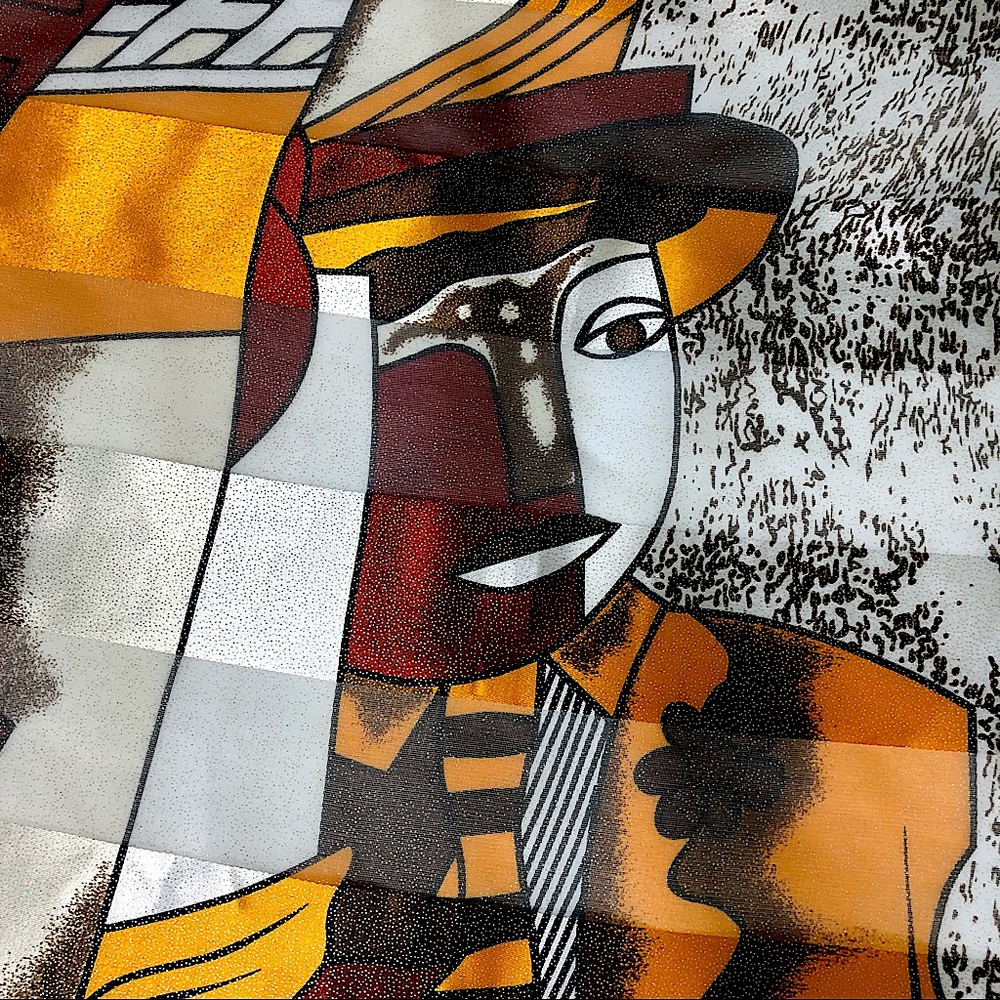 Artistic Multi-Color Abstract Design Scarf - image 1